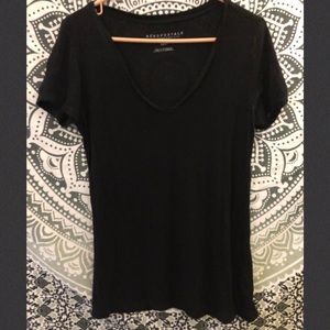 Oversized black v neck